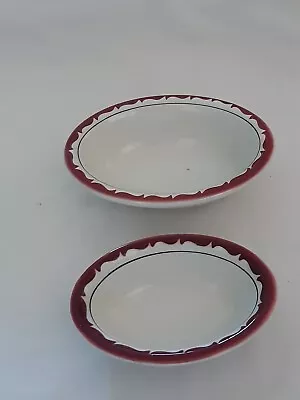 Buy Grindley Hotel Ware England “Duraline” 2 Small Oval Bowls • 5£