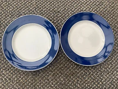 Buy Pair Of TG Green Pottery Blue & White  JERSEY  7   TEA  PLATES • 18£
