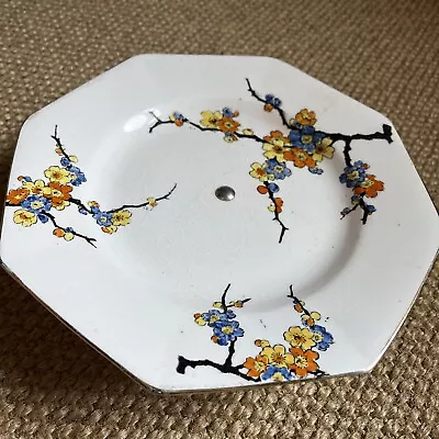 Buy Art Deco Grimwades Pottery Hand Painted Cake Plate On Stand Blackthorn Pattern • 7.99£