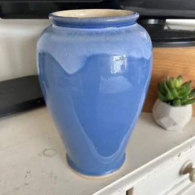 Buy Vintage Blue BOURNE DENBY Danesby Ware ? Vase  10 Inch Tall No Marks ????? • 20£