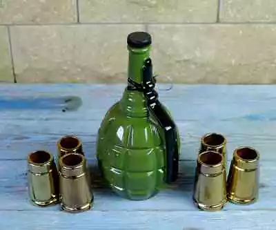 Buy GIFT SET.  GRENADE F1 GREEN  0.5 Liter, 6 Glasses 50 Mm. Ceramics.gifts 2024. • 82.62£