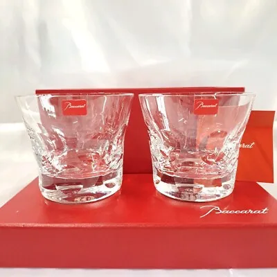 Buy BACCARAT Beluga Tumbler Crystal Rock Glass Clear H3.3  Set Of 2 Barware W/ Box • 129.48£