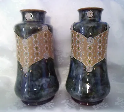 Buy RARE Antique Royal Doulton Lambeth Vases - Signed Florrie Jones - EXCELLENT • 422£