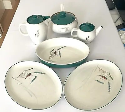Buy A Selection Of Denby Greenwheat Tableware Inc Plates. Pots, And A Tureen • 2£