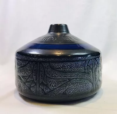 Buy RARE Vintage Studio Celtic Pottery Newlyn Cornwall Blue Ceramic Incense Burner • 29£