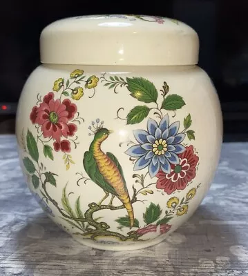 Buy Vintage Sadler Pottery England Ginger Storage Jar Bird Of Paradise 13cm Tall • 12.50£