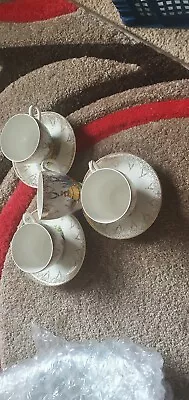 Buy Vintage OLD Delphatic China  Barratts England  3 Cups & Saucer Plus 1 Spare Cup • 15£