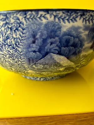 Buy Antique J Kent Fenton Large Deep Blue/white Fruit Bowl • 19.95£