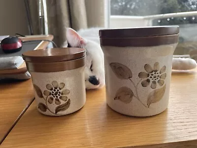 Buy Choice Of 2 Vintage Denby Stoneware Cannisters With Lids • 11.50£