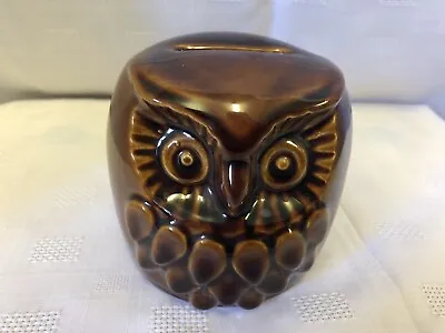 Buy Denmead Ceramic Owl Money Box. Brown Pottery Cute Bird Coin Bank Slot Smooth • 8.99£