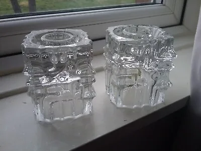 Buy Vintage Sklo Union Glass Candle Holders - Vladislav Urban - Original Labels • 30£