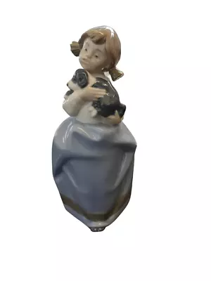 Buy LLADRO NAO Porcelain Figurine - Girl With Sleeping Puppy Dog • 3.99£