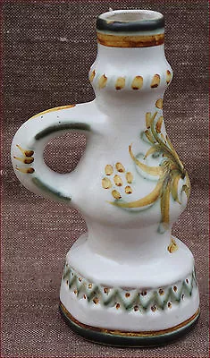 Buy Quimper Keraluc Candle Holder French Enameled Stoneware 1960's • 33.73£