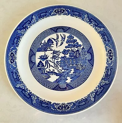 Buy Vtg WILLOW WARE Royal China Blue Willow 13  Round Chop Platter Gorgeous Color  • 28.34£