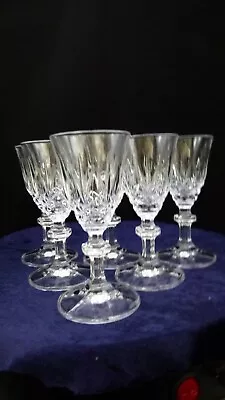 Buy Vintage Cut Lead Crystal Wine Glasses X 6 50ml • 40£