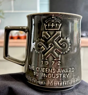 Buy Vintage Holman Pottery Commemorative Mug,The Queens Award To Industry 1972 • 12£