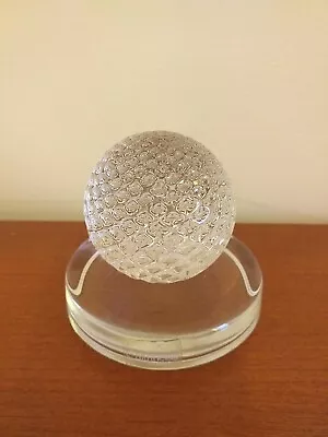 Buy Caithness Crystal Glass Golf Ball Paperweight  9cm Diameter. • 12.99£