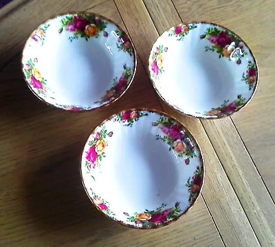 Buy 3 ROYAL ALBERT Cereal/Fruit Bowls In The OLD COUNTRY ROSES Pattern 1st Q • 10.50£