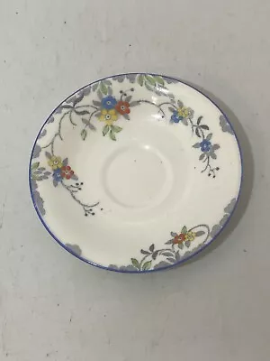 Buy Sutherland China England Saucer Blue Floral Branch Handpainted Replacement #RA • 2.99£