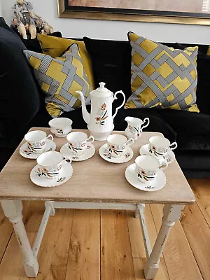 Buy Fine Bone China Coffee Set, England, St James  6 Cup Set  • 19.99£