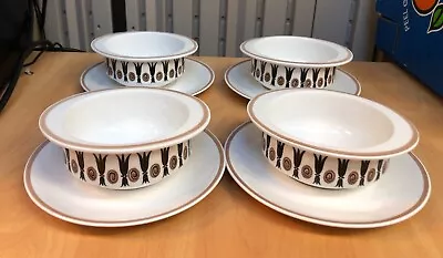 Buy Susie Cooper Corinthian Fine Bone China 4 X Soupe Cups /bowls - With Saucers • 14.99£