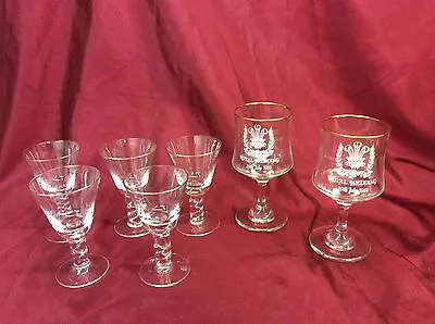 Buy Collection Of Sherry/Port Glasses, Including Two Commemorative Glasses • 7£
