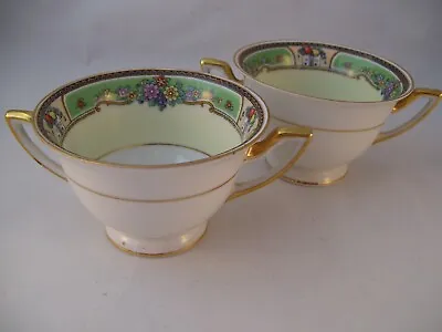 Buy Vintage Thomas Bavaria Set Of 2 Footed Bouillon Cups Floral West Germany • 12.44£