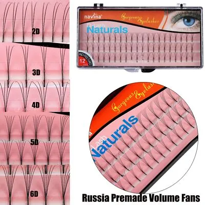 Buy False Eyelashes Russia Premade Volume Fan  Eyelashes Extension Semi Permanent • 3.44£
