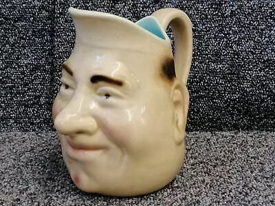 Buy Antique Sarreguemines French Majolica Pottery Character Face Jug # 3181 • 25£