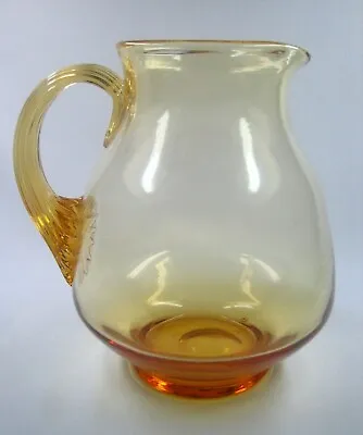 Buy Vintage Whitefriars Large Amber Golden Glass Jug • 35£