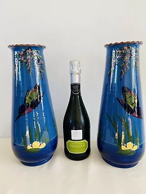 Buy A Pair Of Longpark Torquay Devon Kingfisher Large Vases • 90£