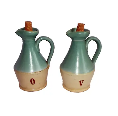 Buy Buchan Pottery Scotland Set Of Oil And Vinegar Bottles Made In Stoneware • 9.99£