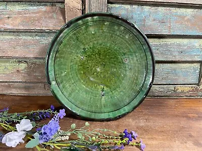 Buy Rustic Moroccan Green Glazed Tamegrout Bowl Plate Dish • 48£