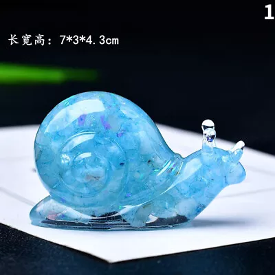 Buy 1X Crushed Stone Snail Natural Crystal Cute Shiny Office Tabletop Ornaments Gift • 11.99£