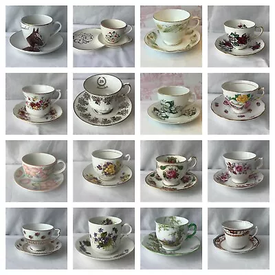 Buy Pretty  Vintage  China Tea Cups And Saucers  - Choice- 99P - £14.95 • 3.50£