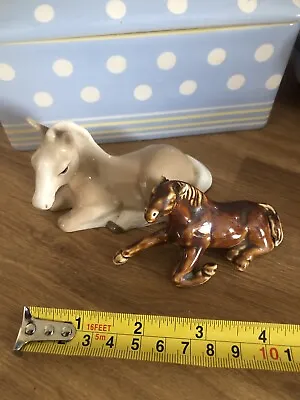 Buy 2 Vintage Rétro Ornaments Szeiler Horse Palomino Figurine Ornament Chinese Pony • 4£