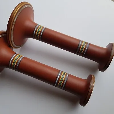 Buy Prattware Pottery Candle Sticks Aesthetic Movement Antique 1860s Pratt England • 49£