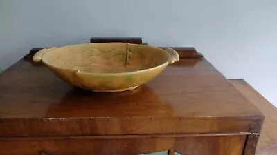 Buy Vintage  Shorter & Son, Stoke On Trent. Art Deco Amber Rectangular Bowl 186 • 20£