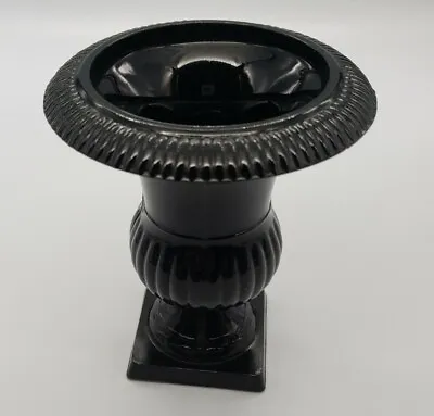 Buy Vintage Black Amethyst Glass Vase Urn 5.5  Tall  • 12.27£