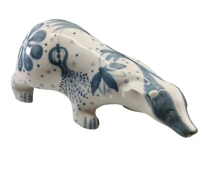Buy David Sharp Rye Pottery Blue & White Badger Figurine Ornament • 308.53£