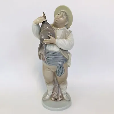 Buy Lladro Sancho Panza With Leather Wine Bottle Porcelain Figurine Daisa # 5165 • 125£
