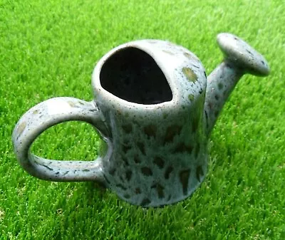 Buy Churston Pottery Devon Vintage Green Drip Glaze Small Watering Can Jug Ornament  • 12.99£