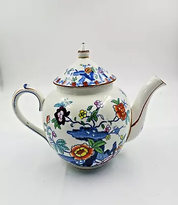 Buy Antique BOOTHS Pompadour Silicon China ~ England ~ 32 OZ. Teapot ~ Hand Painted • 47.24£