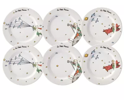 Buy 6 Pc Little Prince Dessert Plate Set Porcelain Side Plate Bread Plate Kids Plate • 42.65£