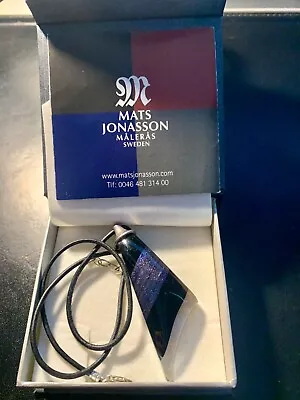 Buy Mats Jonasson Silver Shadow Crystal Pendant With Strap • 59.99£