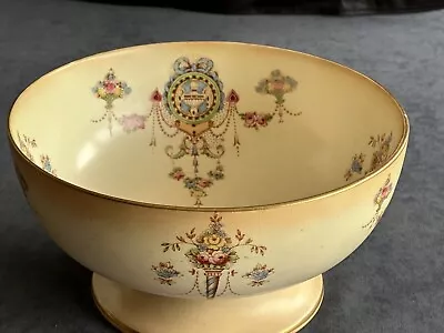 Buy Lovely Antique Crown Devon Fieldings Footed Serving Bowl ‘Erin’ Pattern 9” • 35£