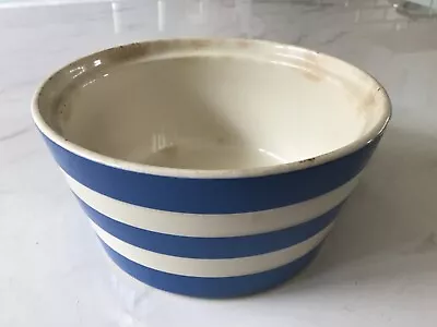 Buy T G Green Dish Blue White Banded - Early Black Cornish Ware - Lid Missing • 15£