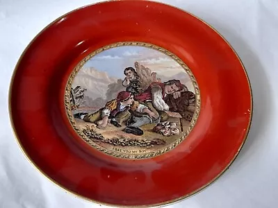 Buy 19th Century Staffordshire Pratt Ware Plate Decorated With Scenes • 18£