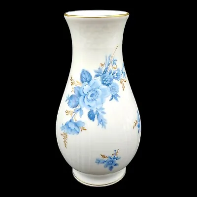 Buy Hutschenreuther Dresden Porcelain Vase - 6  Vtg Blue White Floral Flower Germany • 26.76£