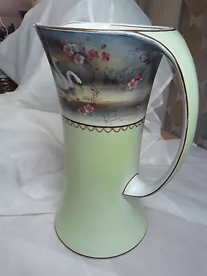 Buy Art Deco Jug Green Vase By Winton Grimwades Signed B. Austin  • 30£